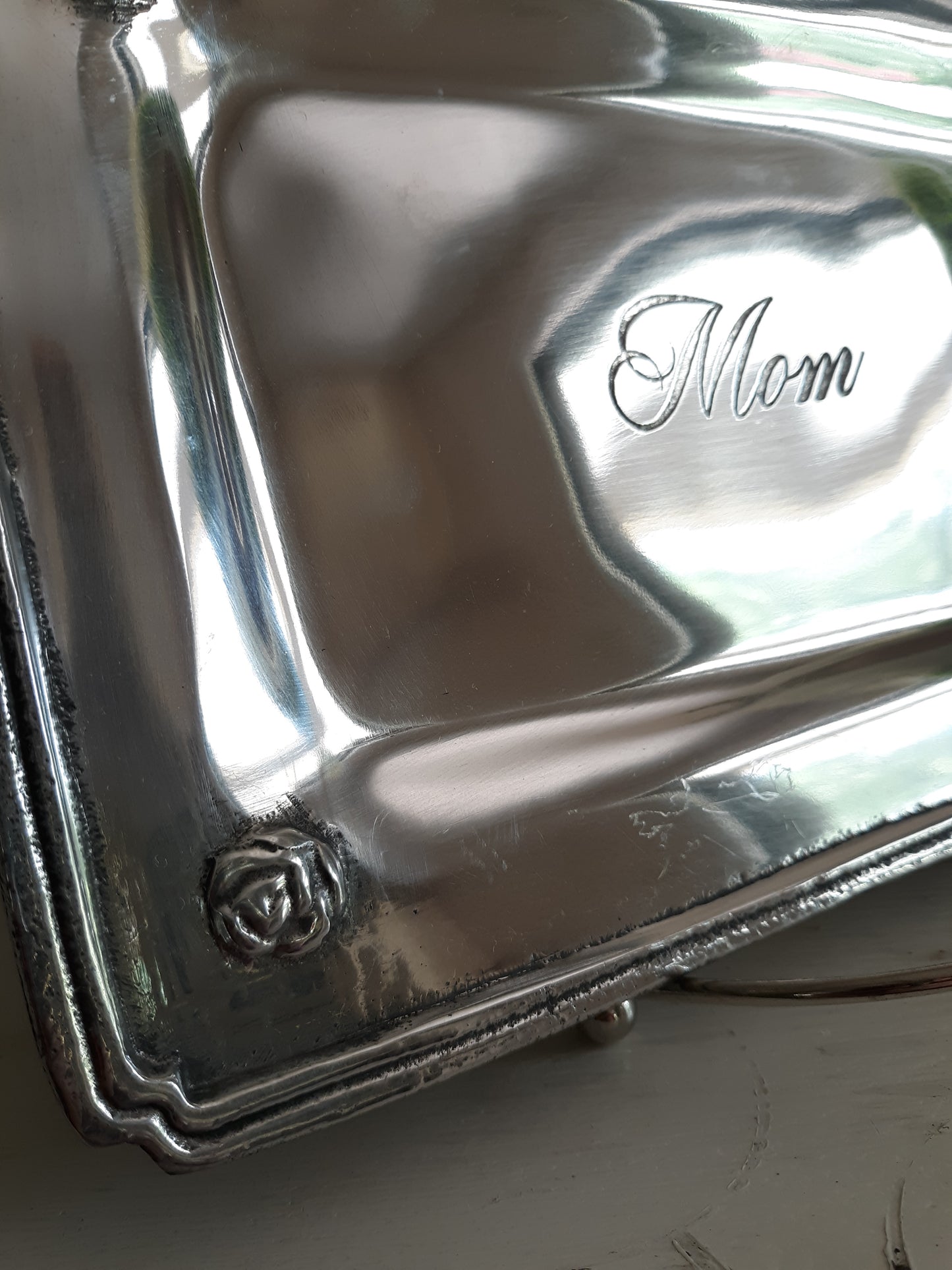 Silver Tray with Roses, MOM