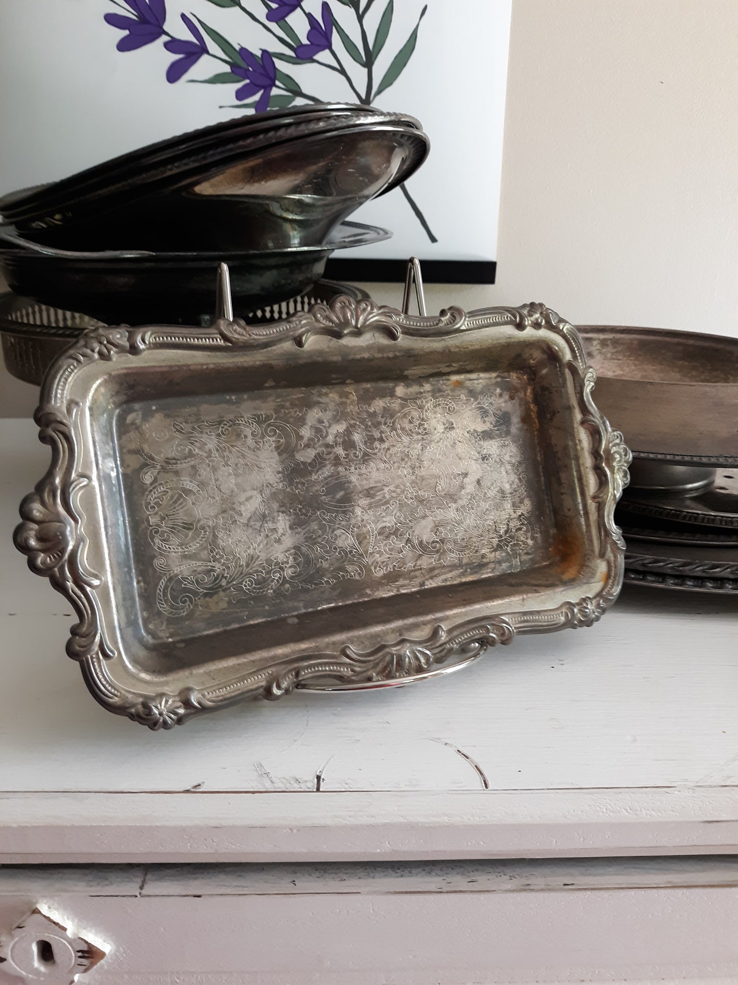 Vintage Silver Plate Tray