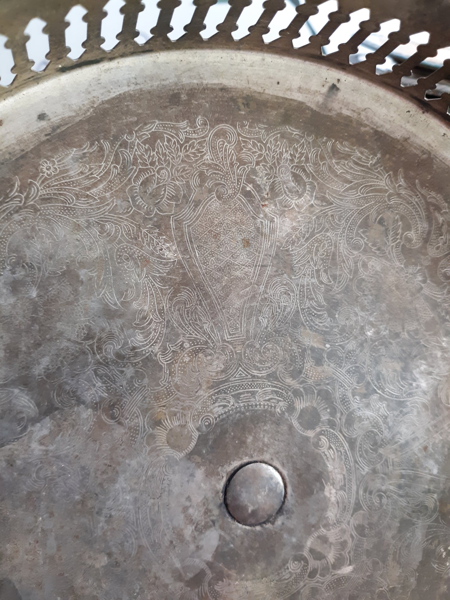 Vintage Silver Plated Pedestal Pastry Tray