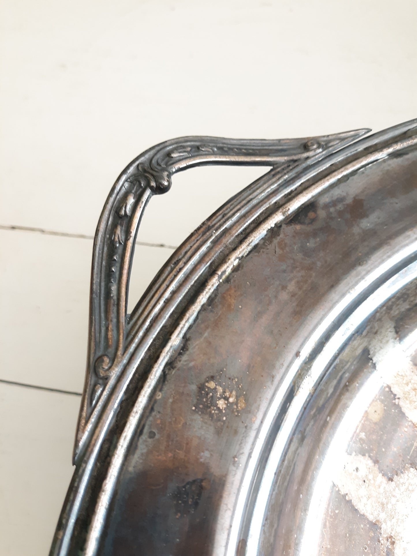 Vintage Silver Plated Pedestal Bowl with Handles