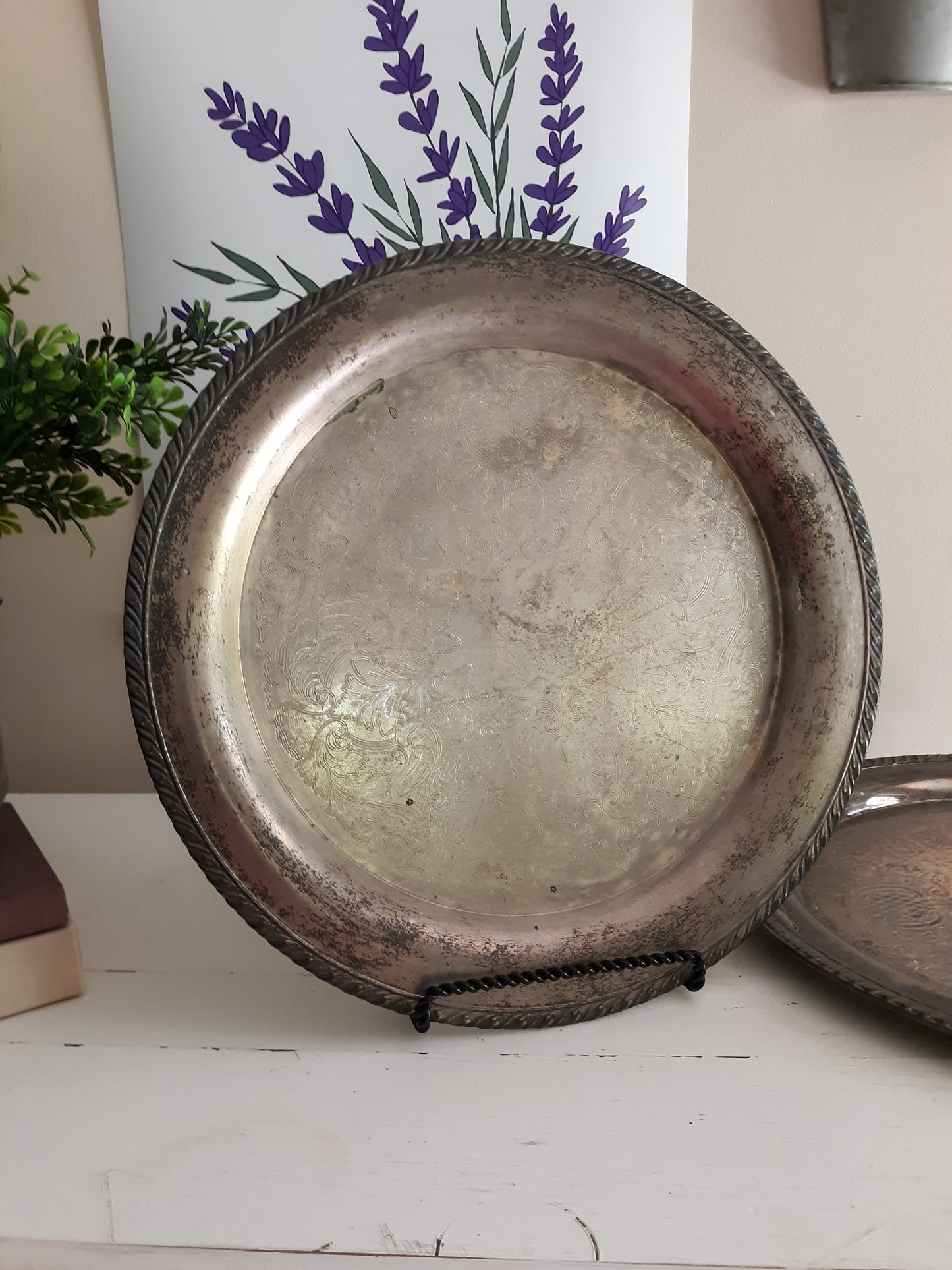 Extra Large Vintage Silver Plate Tray / Platter
