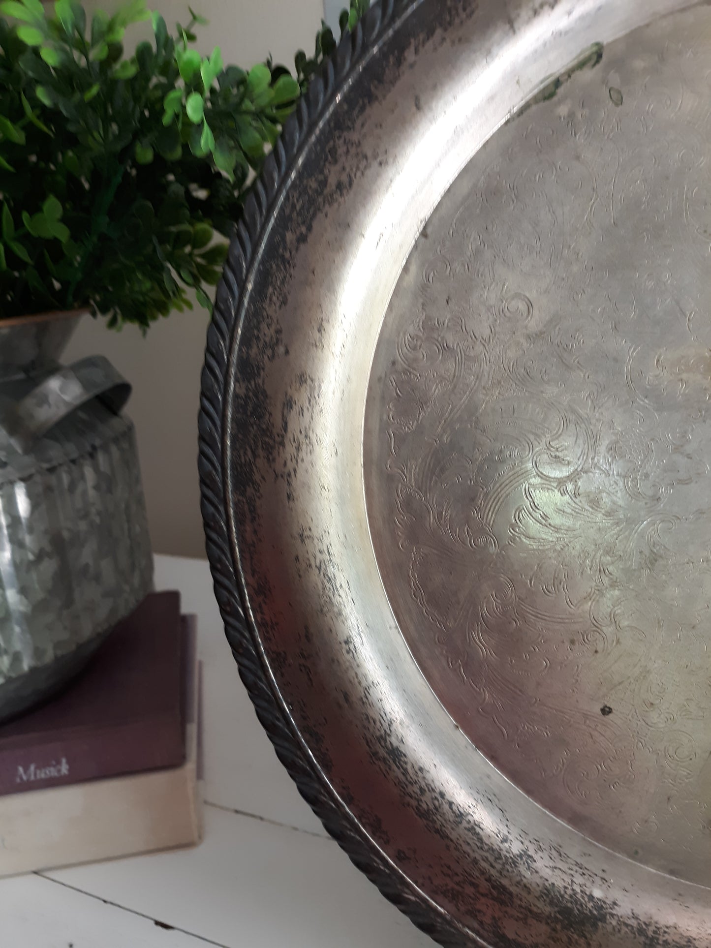 Extra Large Vintage Silver Plate Tray / Platter
