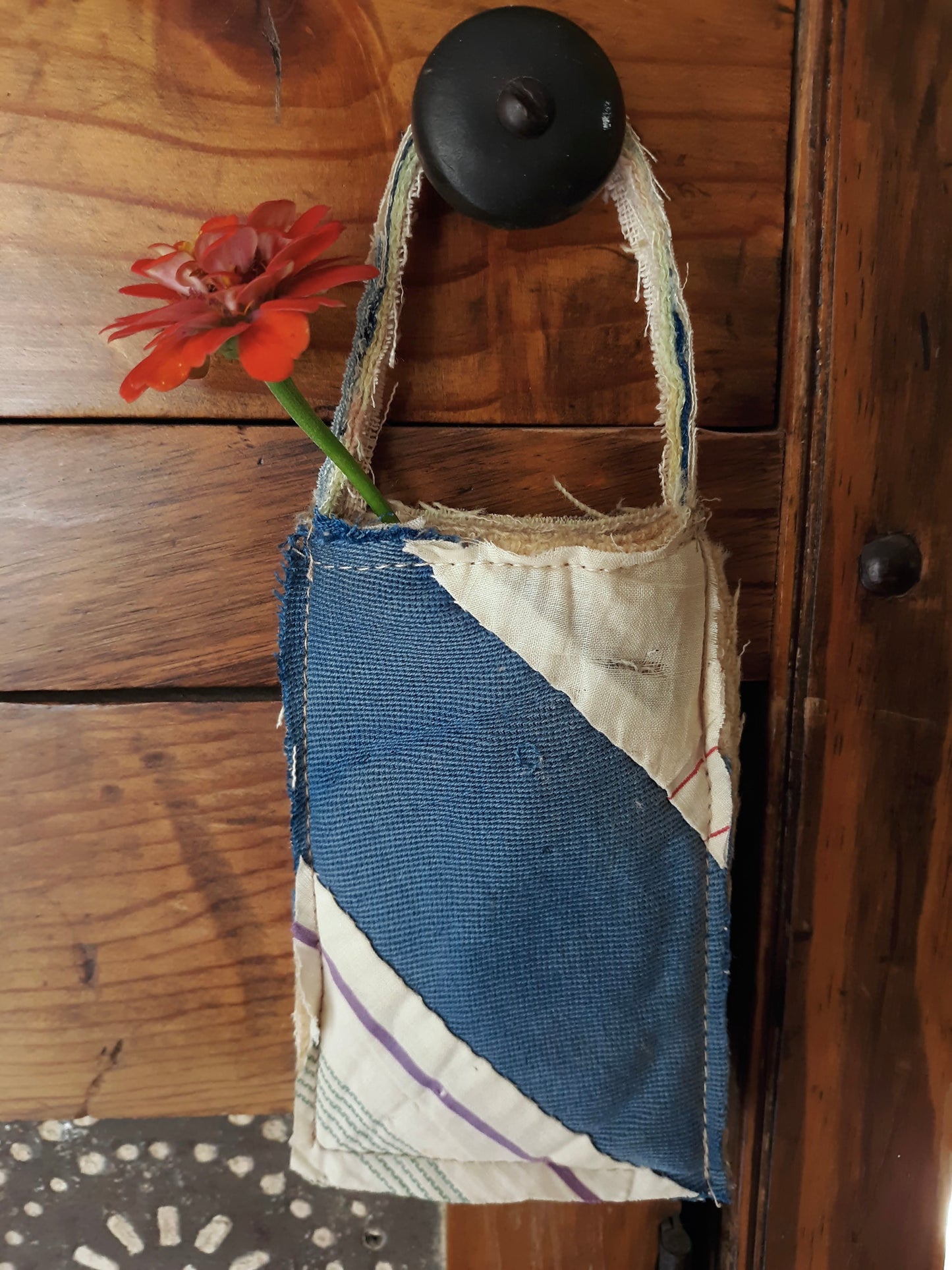 Antique Quilt Small Hanging Bag