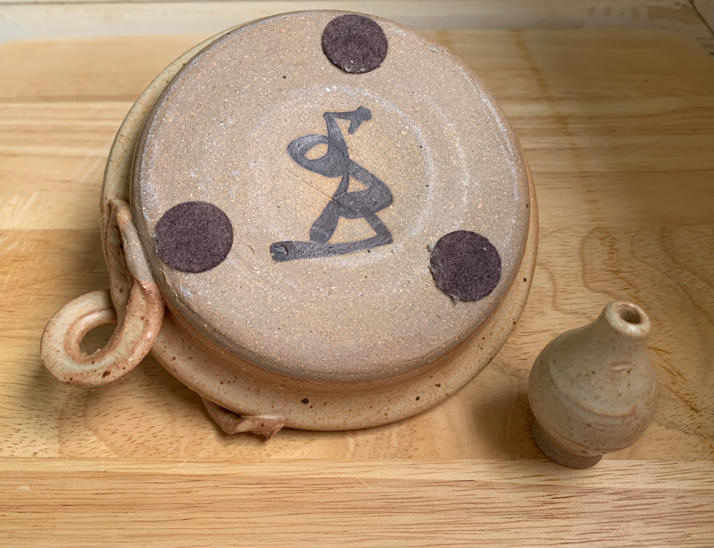 Hand Thrown Pottery Stoneware Candlestick / Chamberlamp