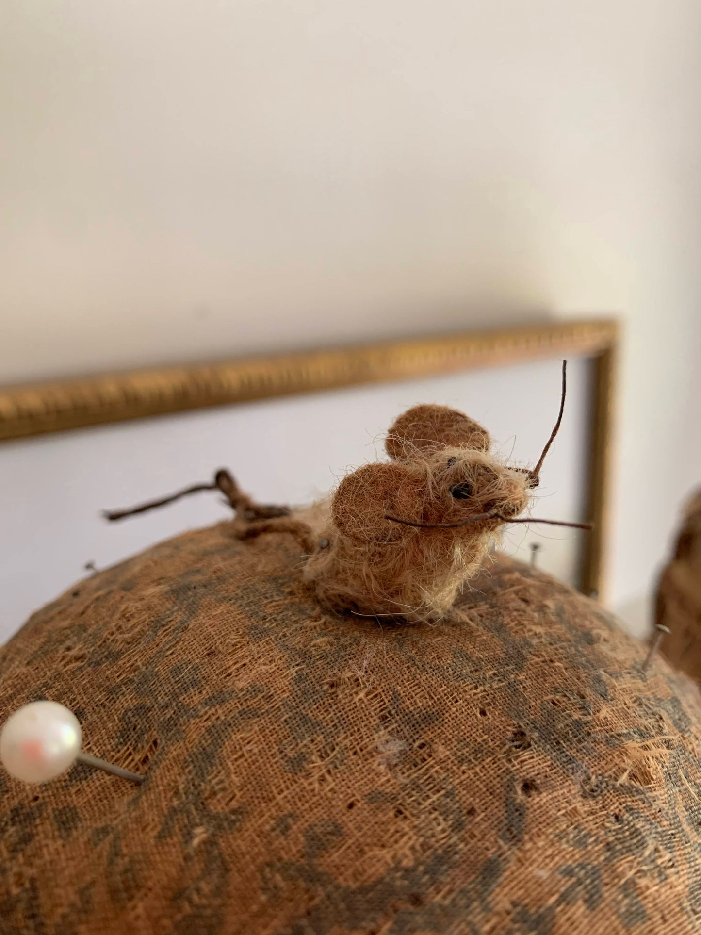 Antique Make Do with Mohair Mouse