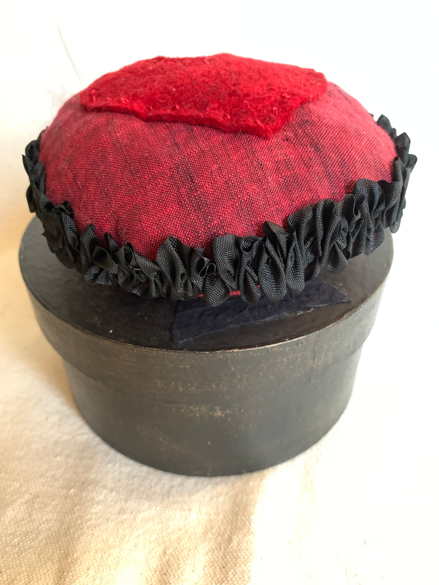 Black Heart in Hand Box with Pincushion