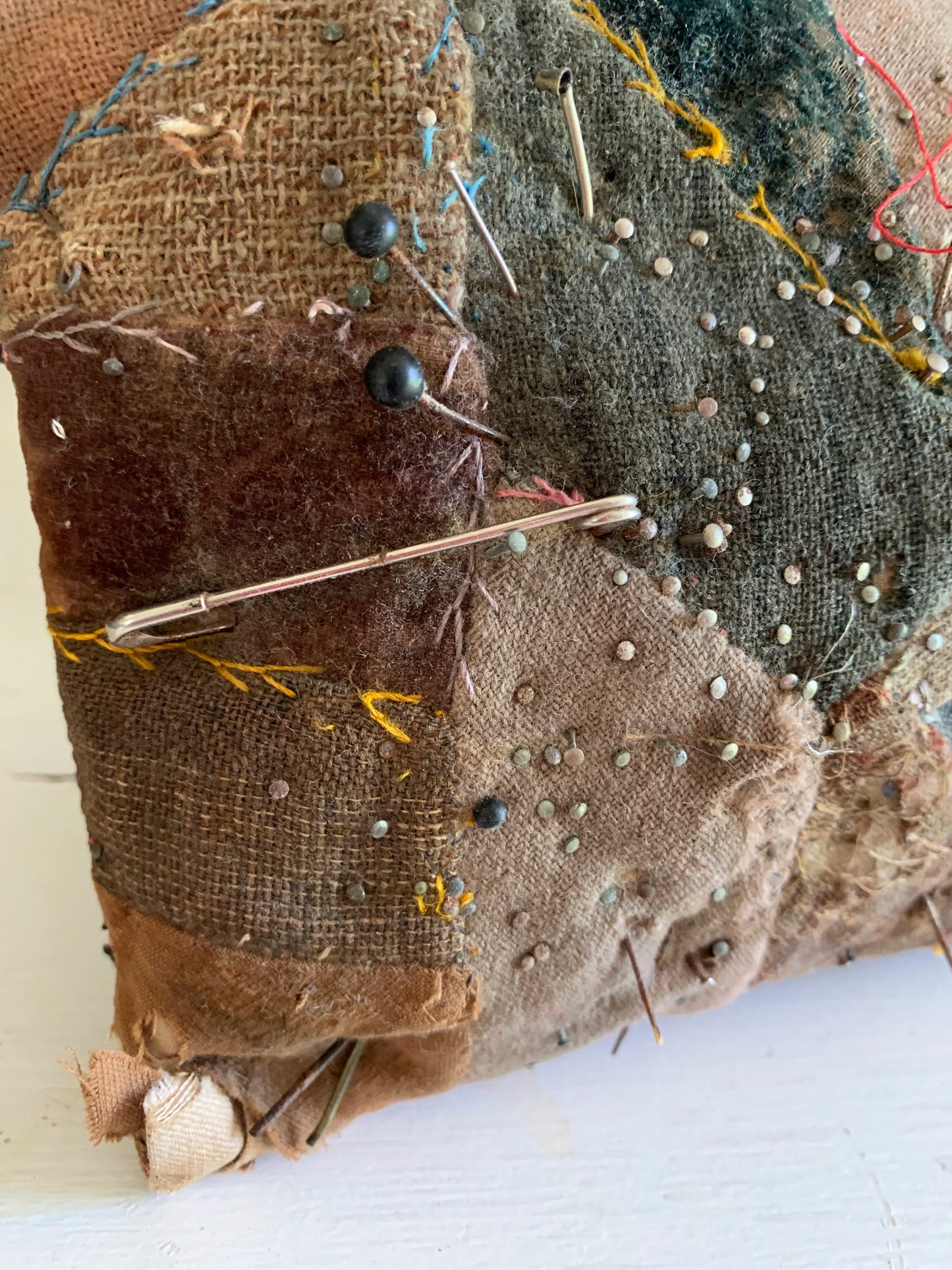 Antique Crazy Quilt Pincushion
