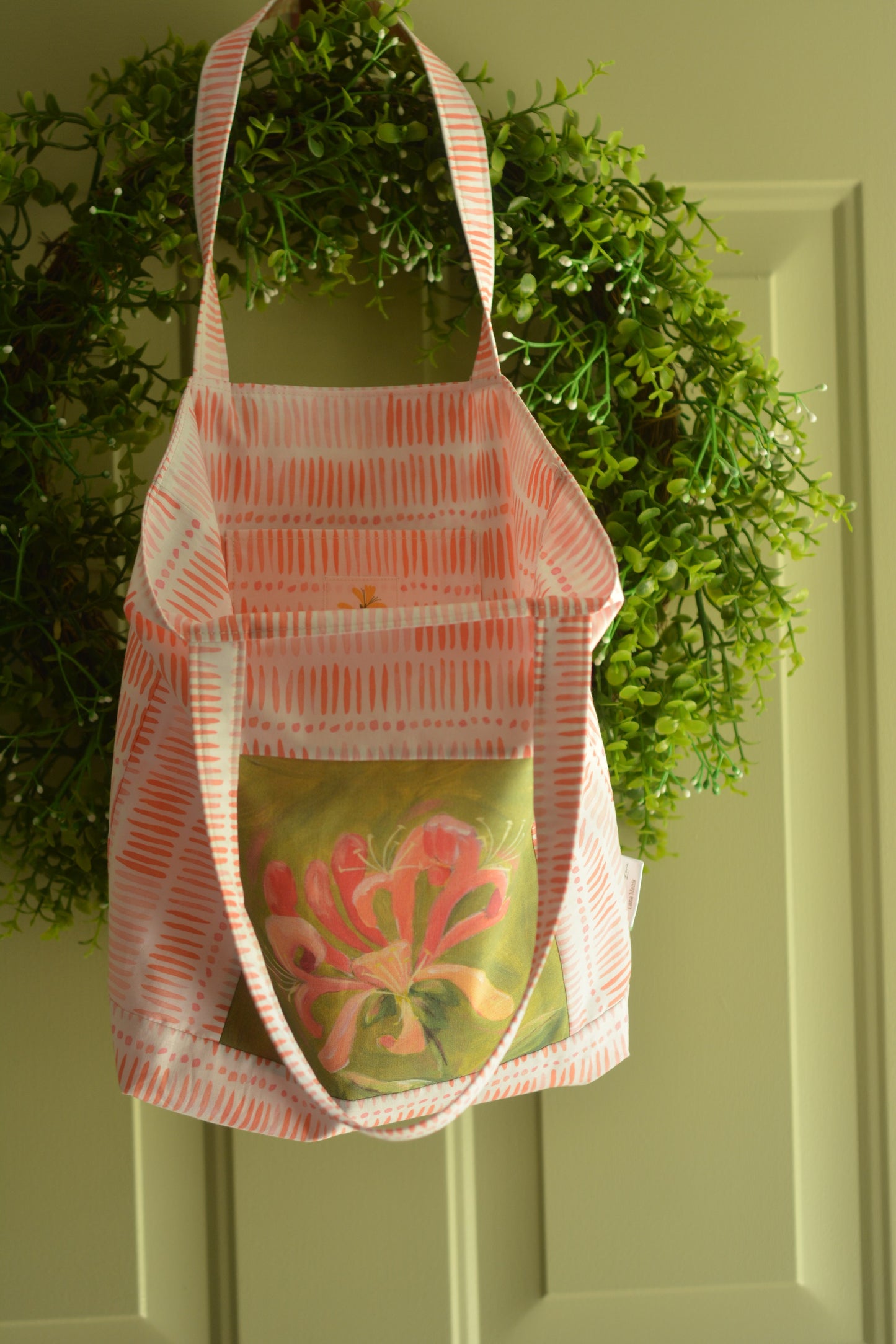 Honeysuckle Floral Market Tote Bag