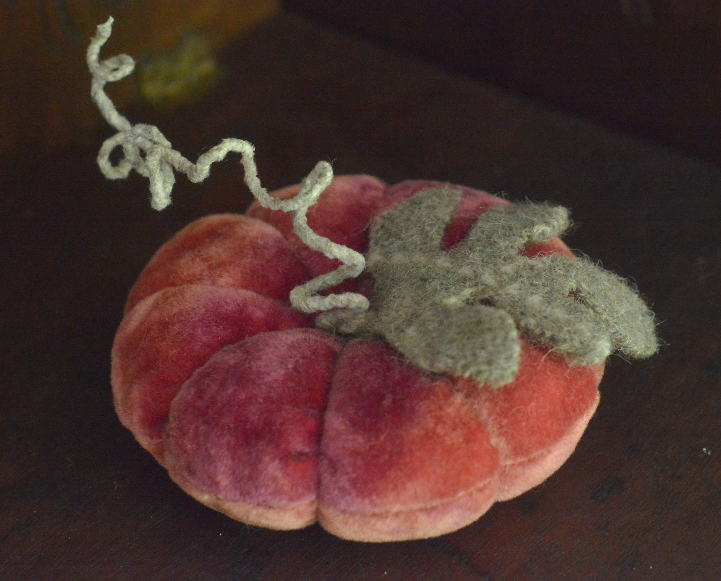 Vintage Velvet Pumpkins - Dark Rosy Wine