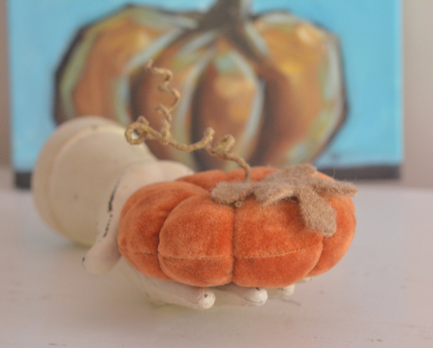 Vintage Velvet Pumpkin - Rusty Orange