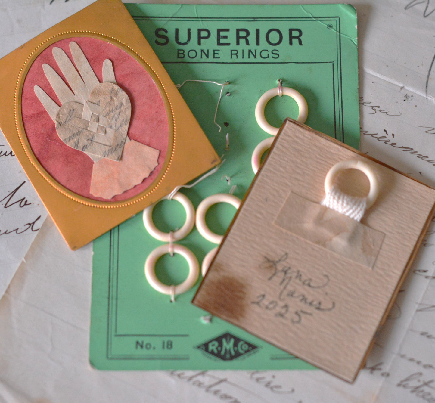 Double Woven Hearts in Embossed Metal Frame