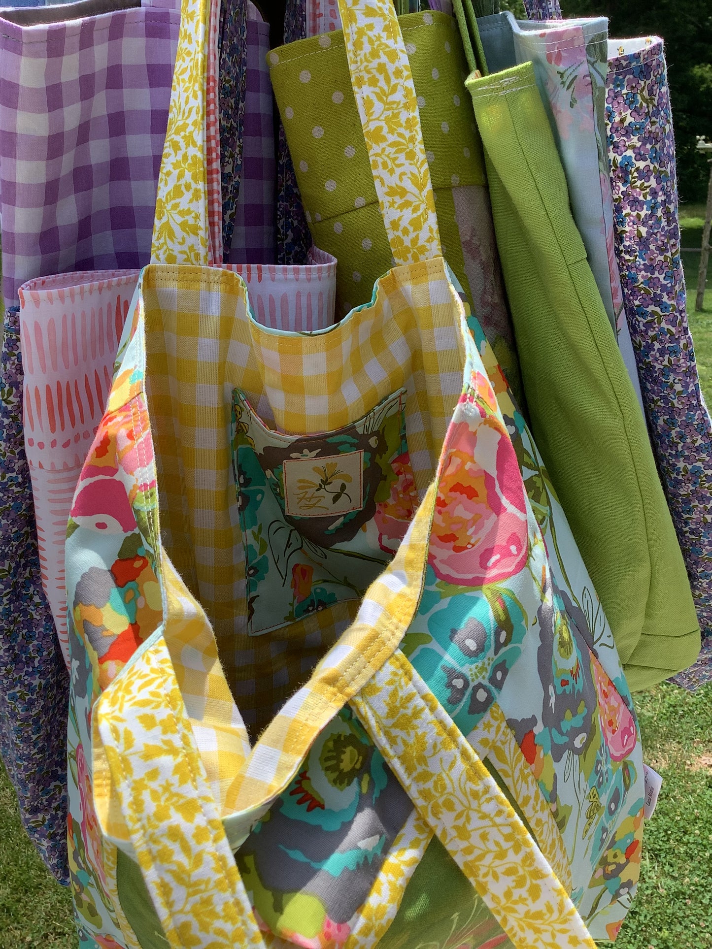 Wild Honeysuckle Floral Market Tote Bag