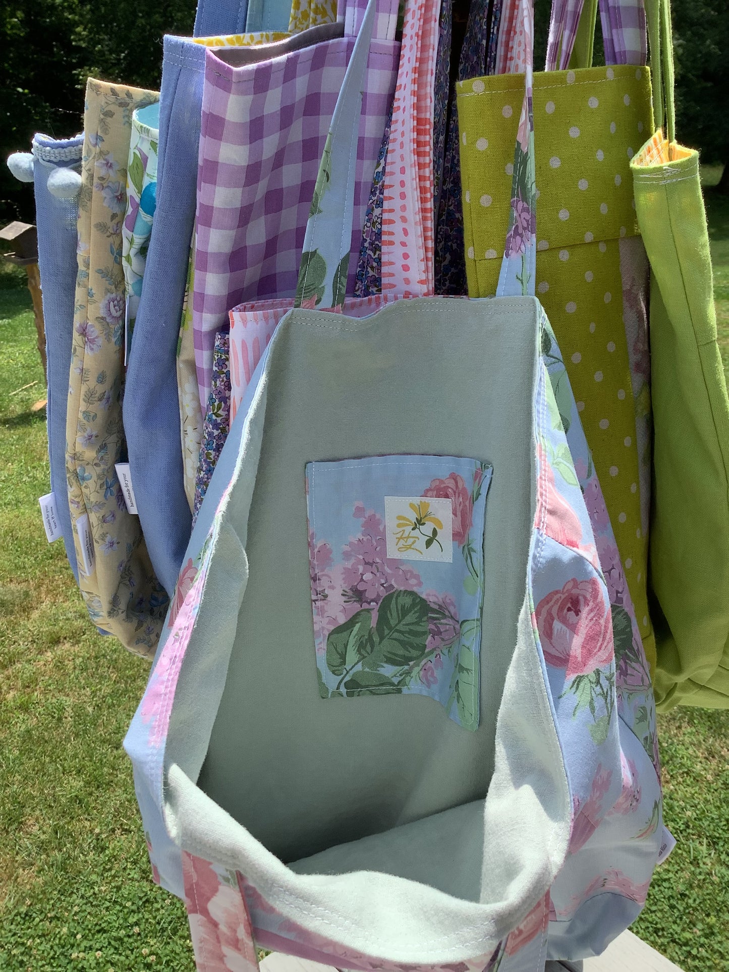 Lilacs Floral Market Tote Bag