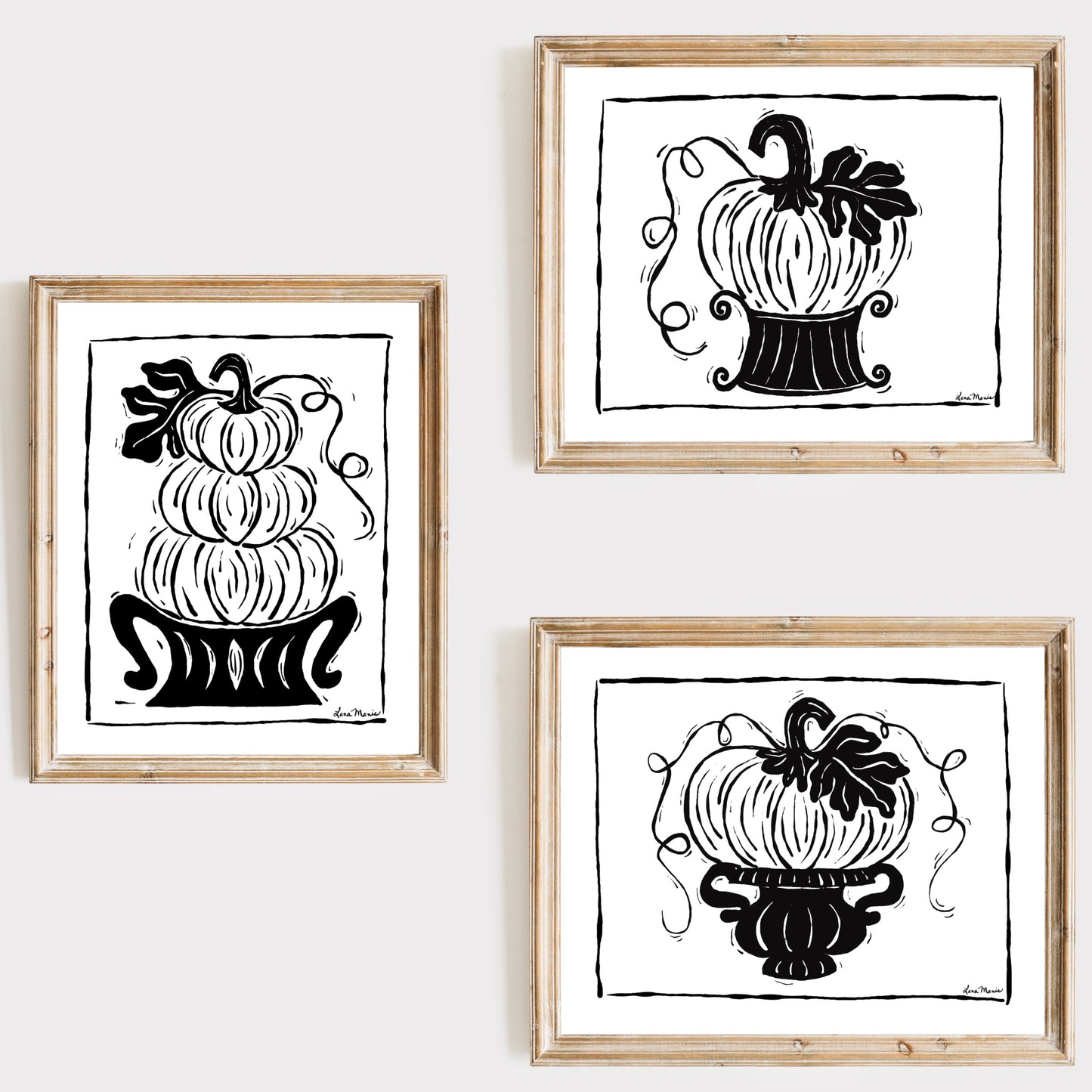 Pumpkin Art Print - 3 Designs