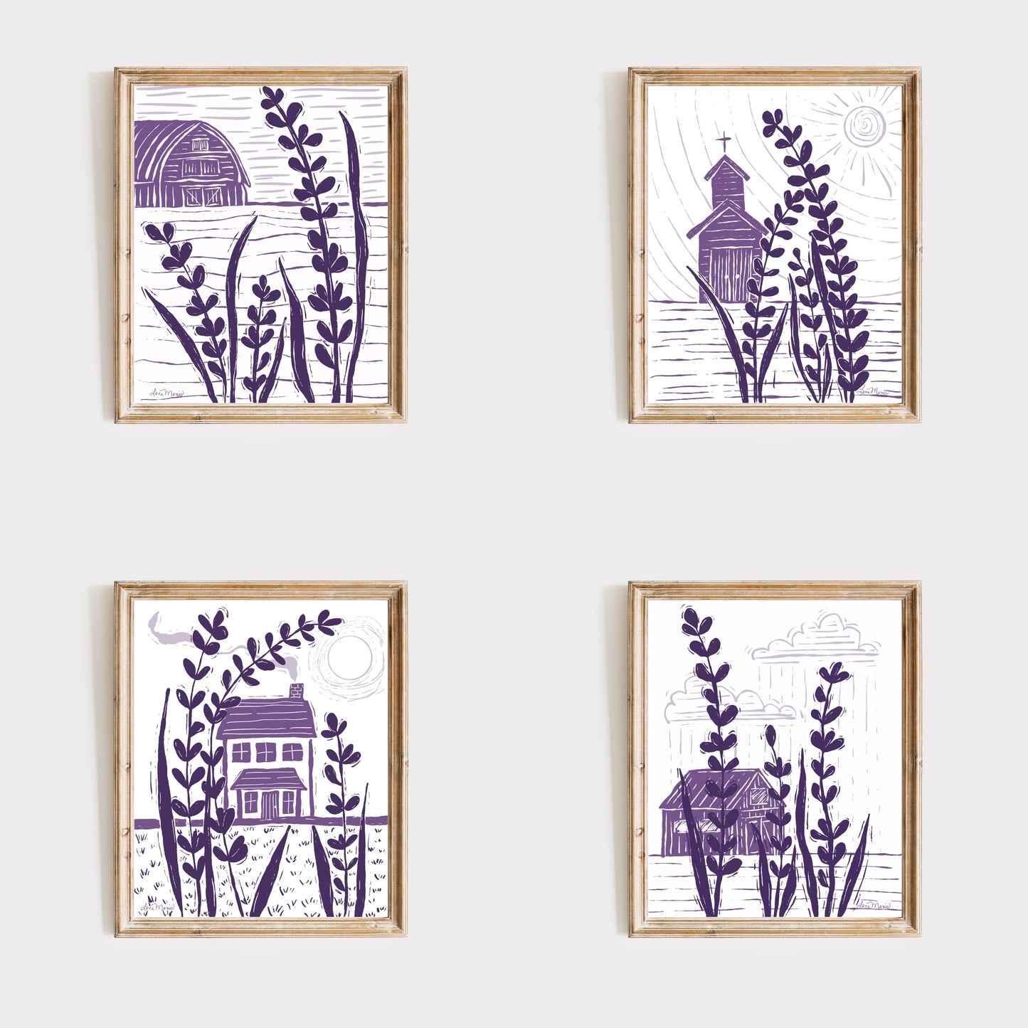 Lavender Art Print - 4 Designs