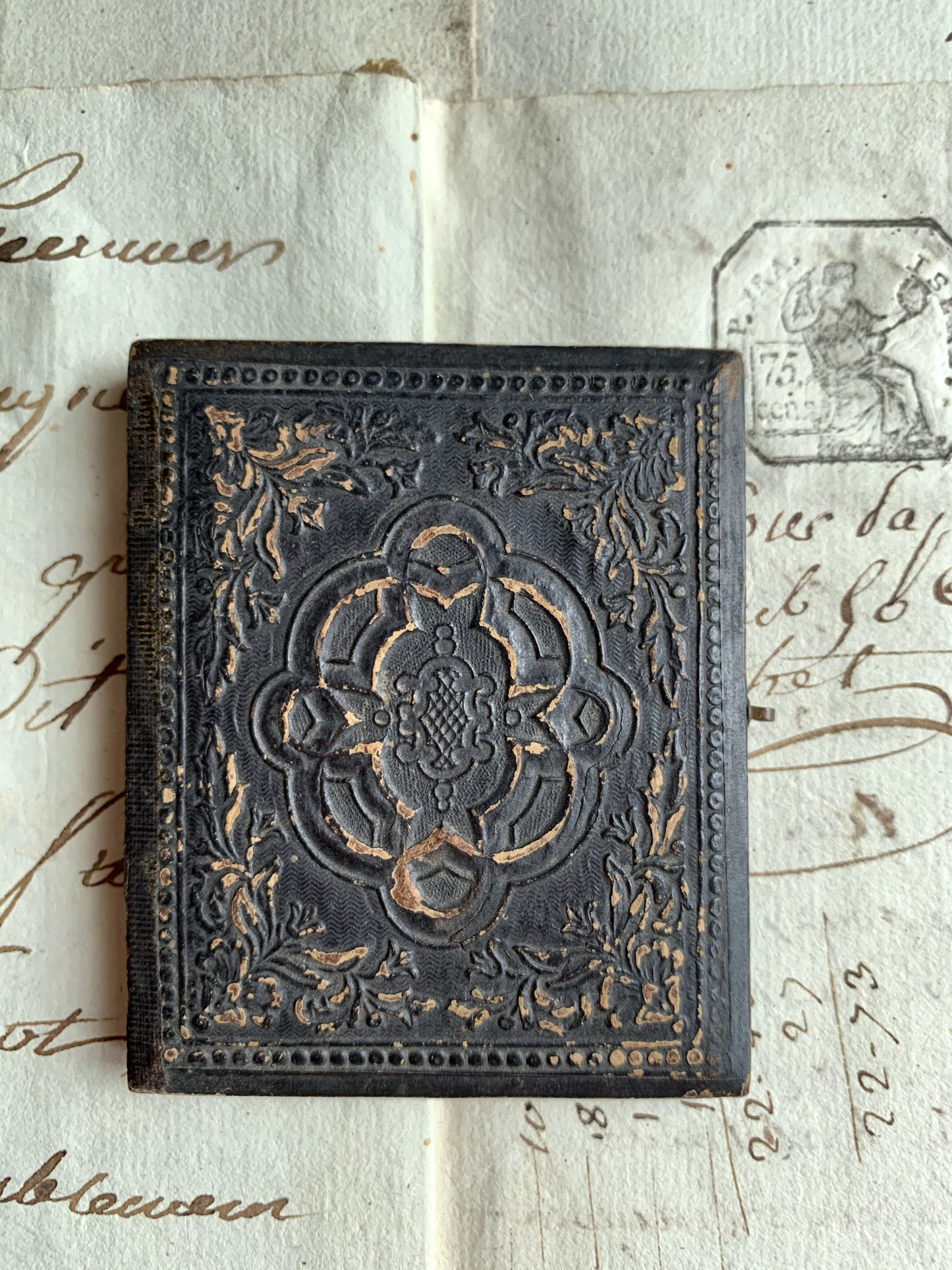 Heart in Hand on Velvet / Daguerreotype Case Frame