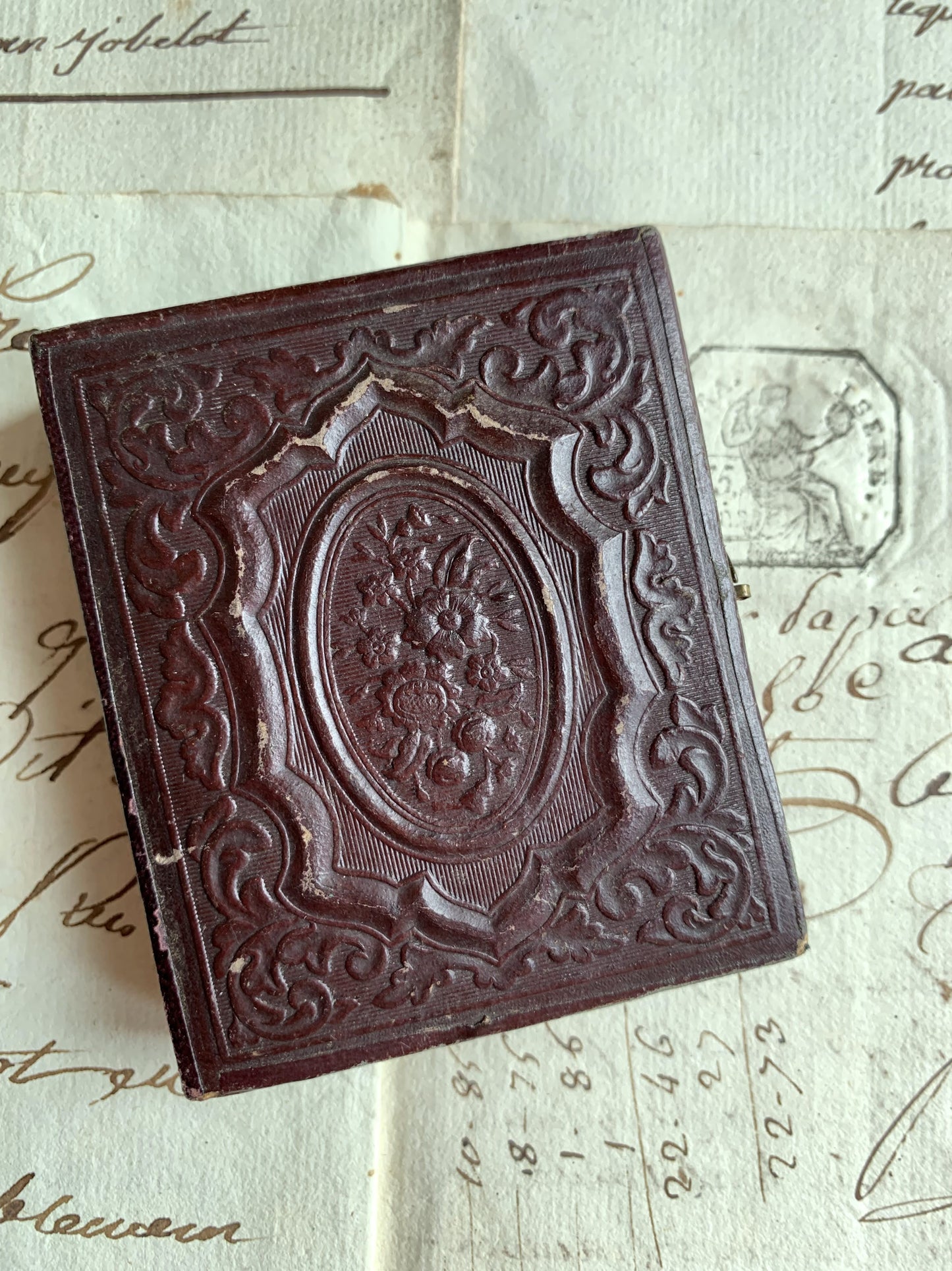 Heart in Hand with Intact Daguerreotype Case