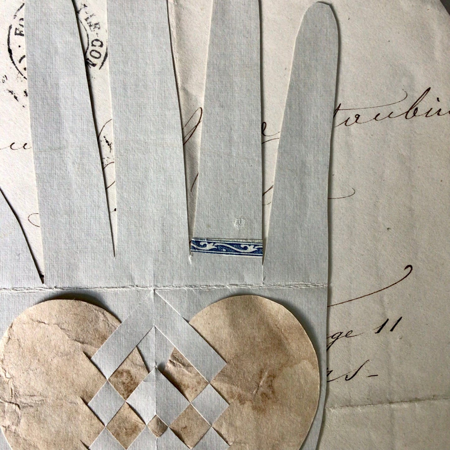 Heart in Hand Papercutting / French Ephemera