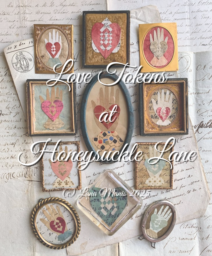 Pale Coral Heart in Hand in Embossed Copper Frame