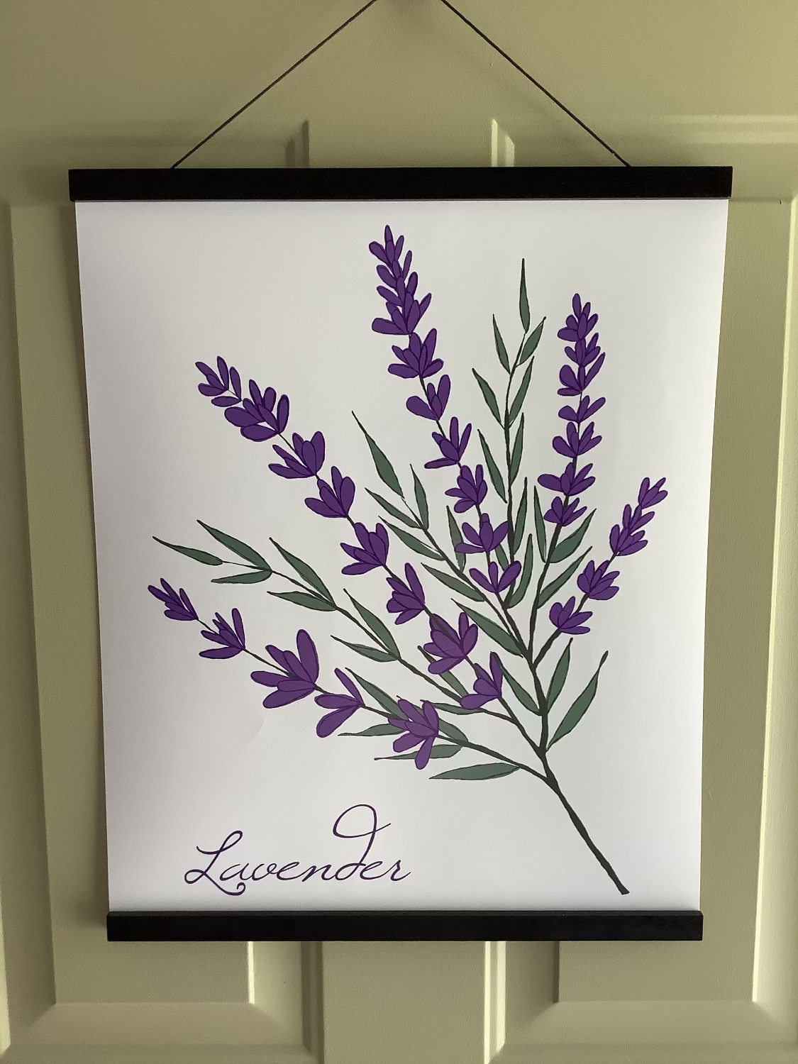 Poster Size Lavender Branch Art Print