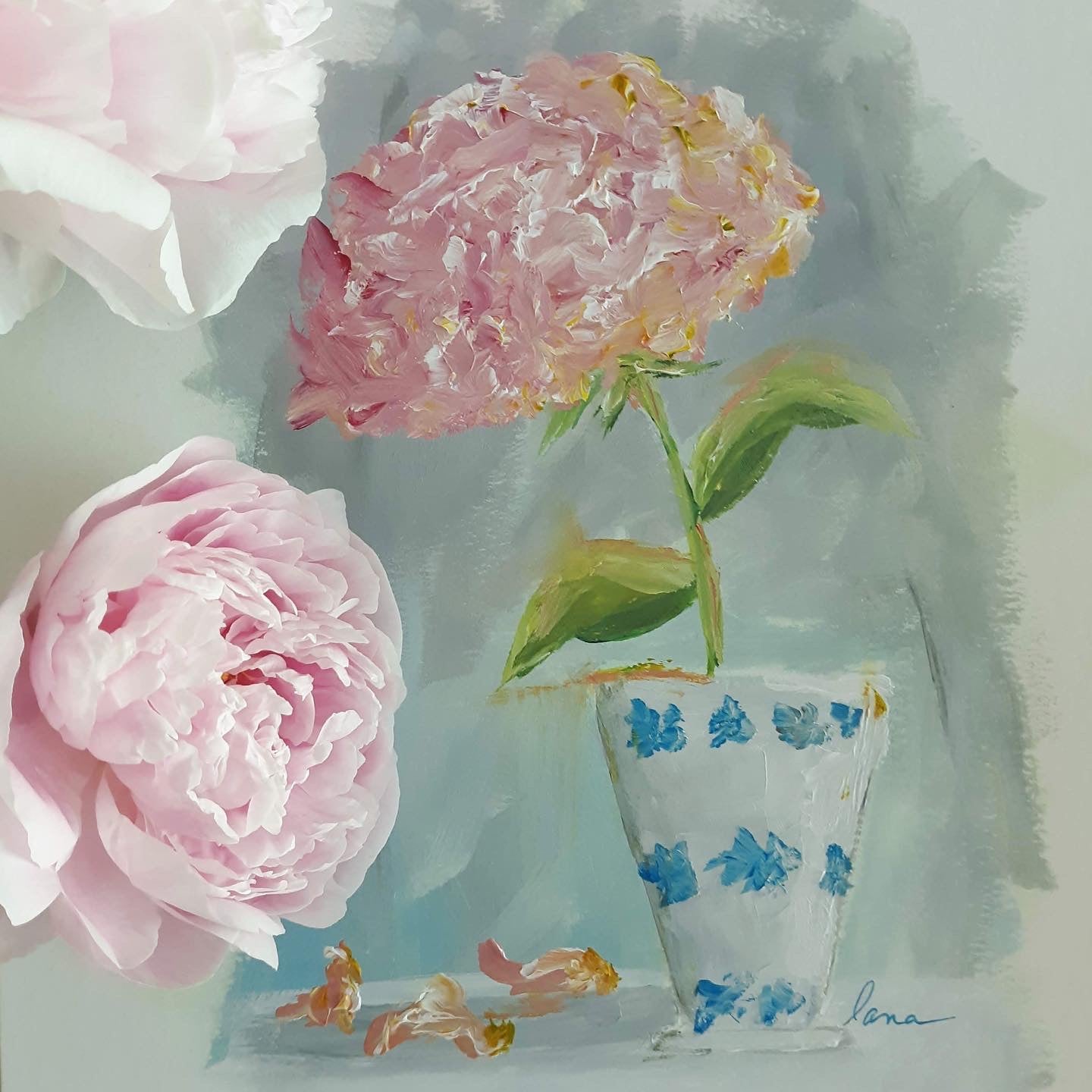 Not a Peony, Flower in Vase Painting