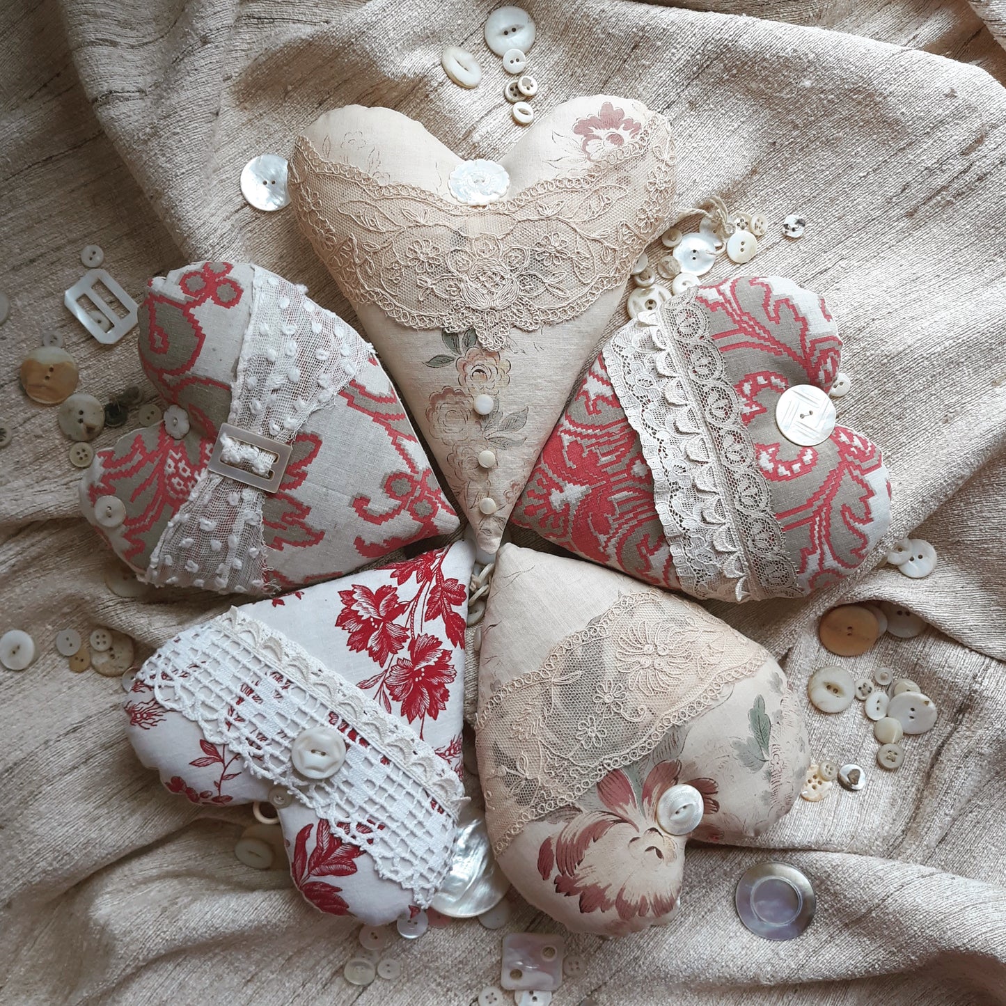 Large French Heart Lavender Sachet