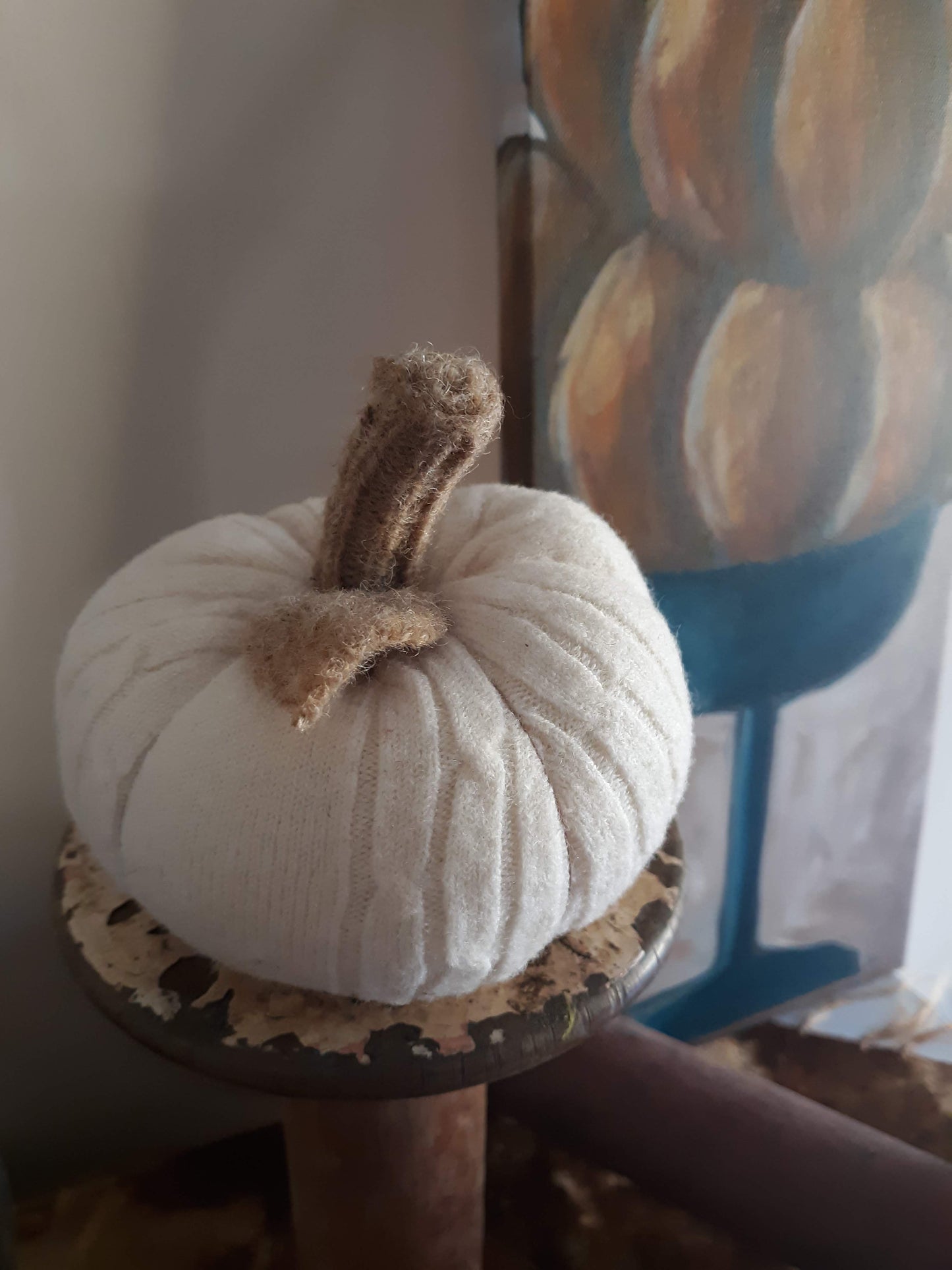 Cozy Creamy Wool Pumpkin