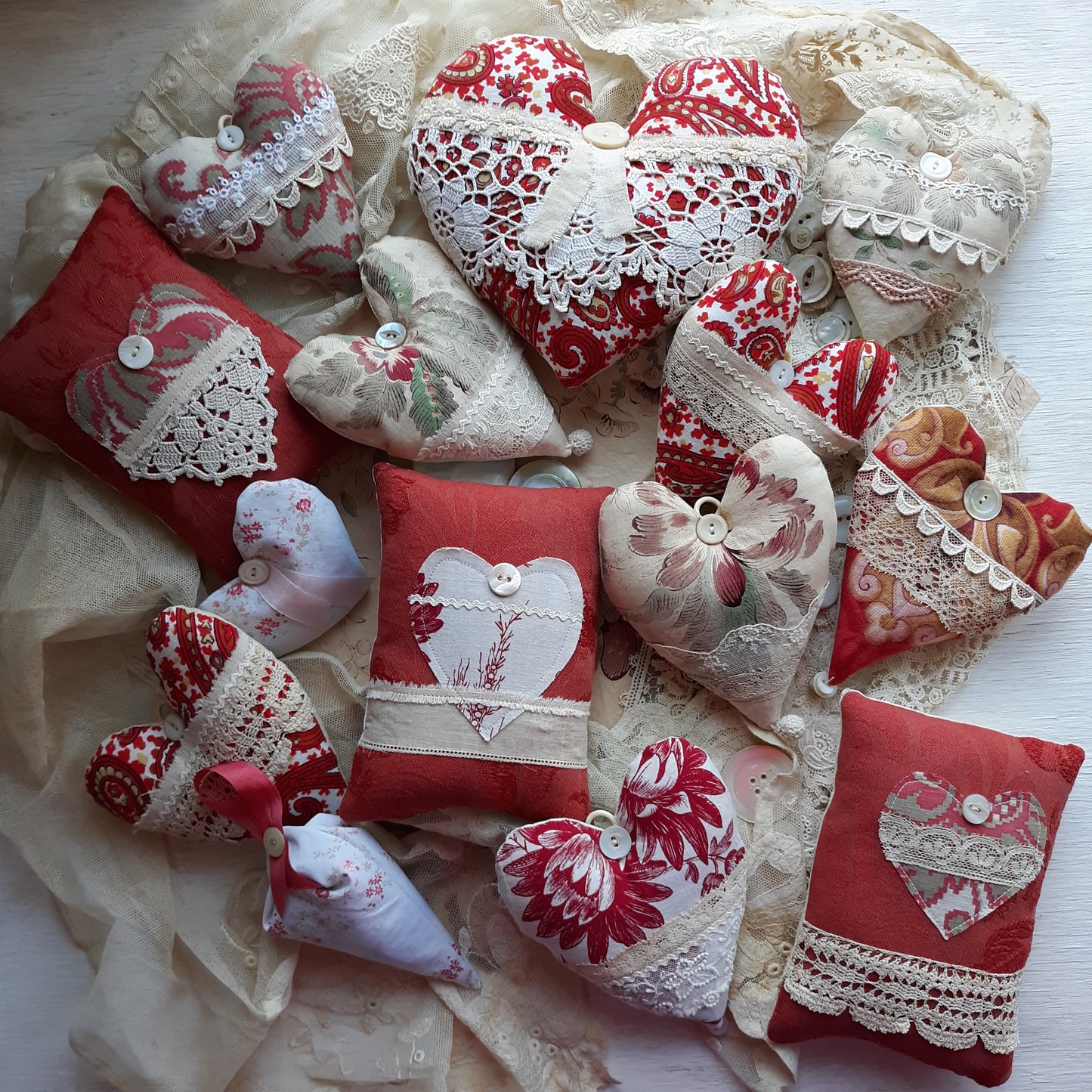 Large French Heart Lavender Sachet