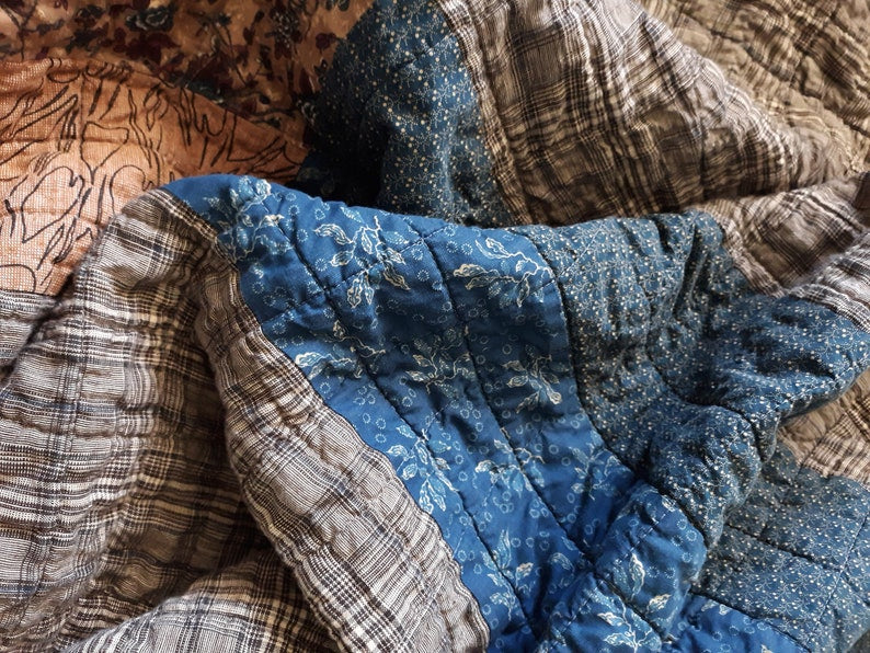 Scrappy square dance quilt