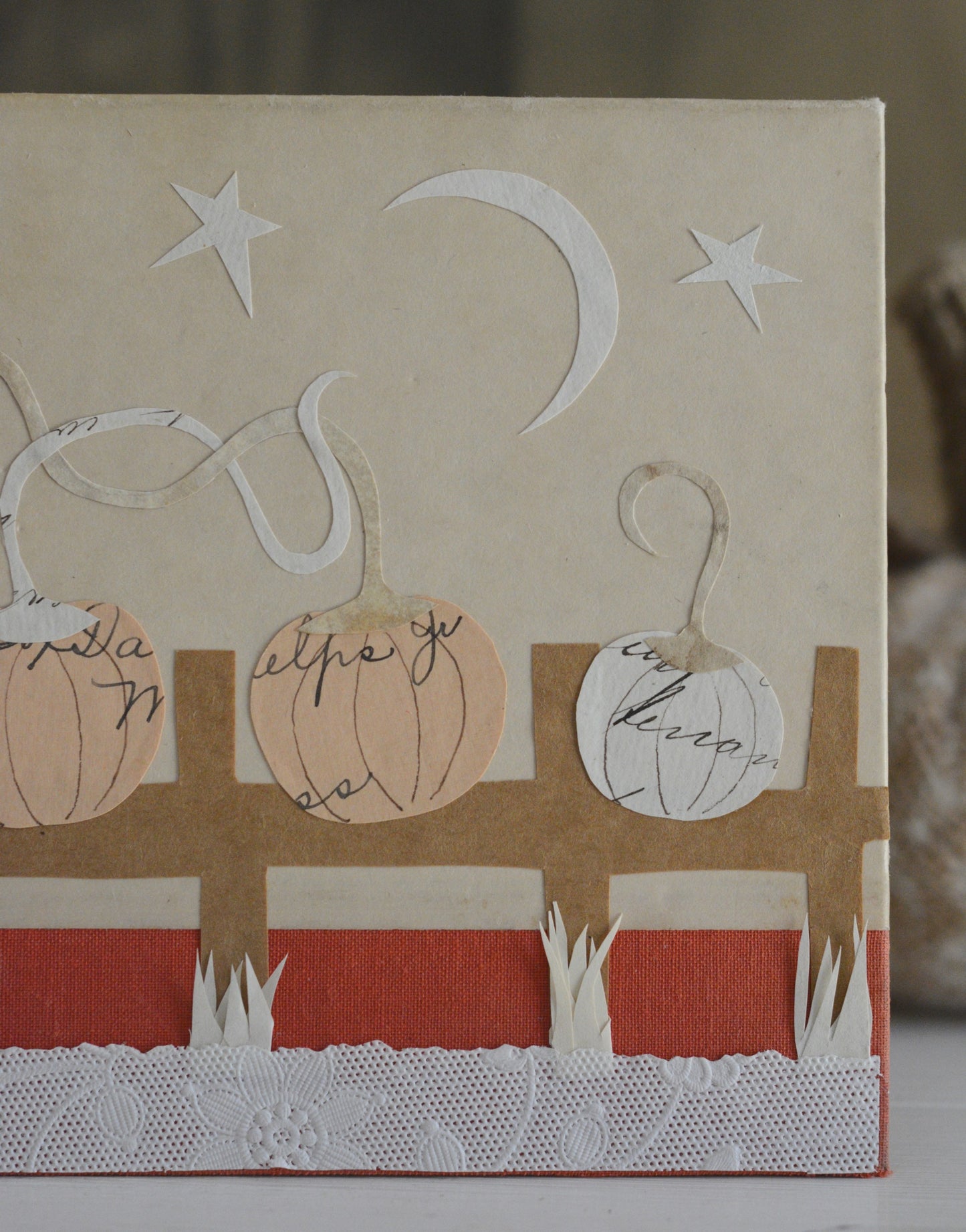 Autumn Papercutting - Five Little Pumpkins Sittin' on a Fence