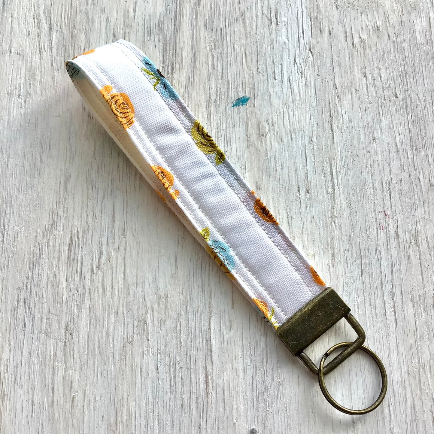 Key Fob - Far Far Away Roses Fabric