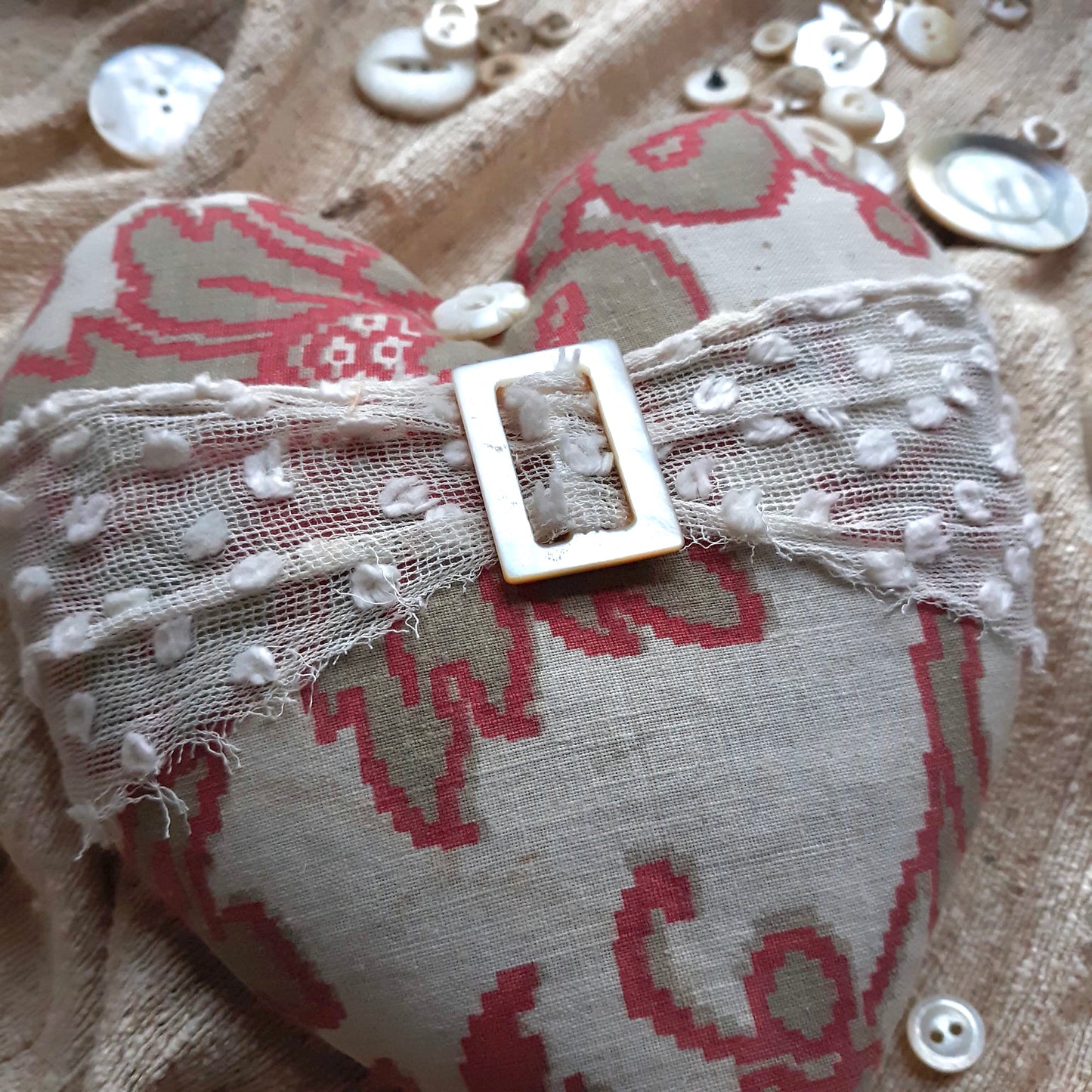 Large French Heart Lavender Sachet