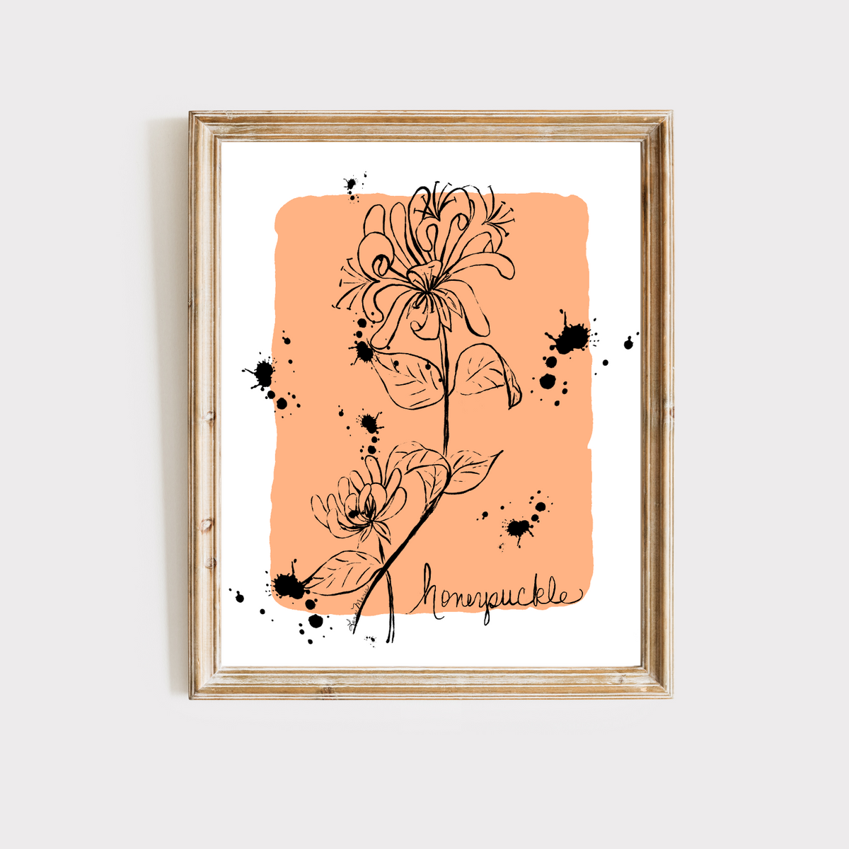 Honeysuckle Sketch Print - 4 Designs