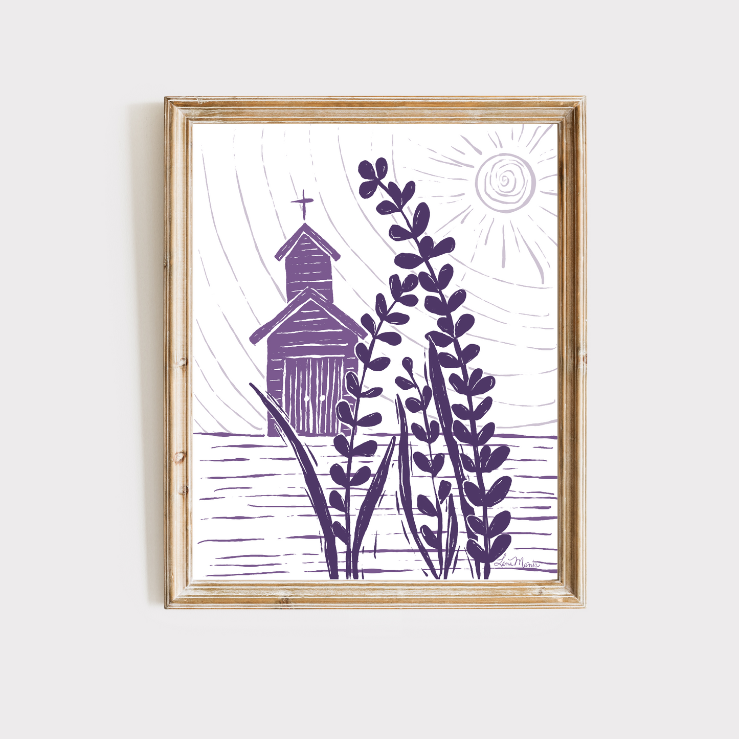 Lavender Block Prints - Art Prints - 4 Designs