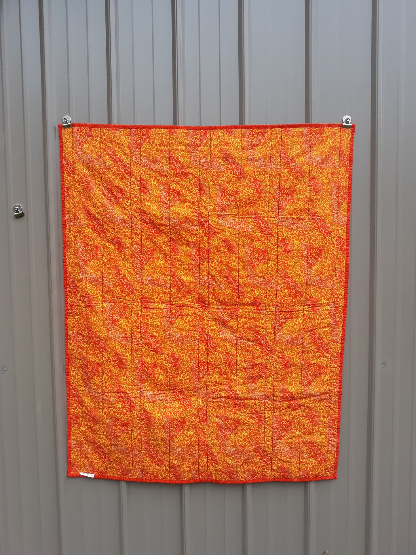 Geometric Flying Geese Throw Quilt