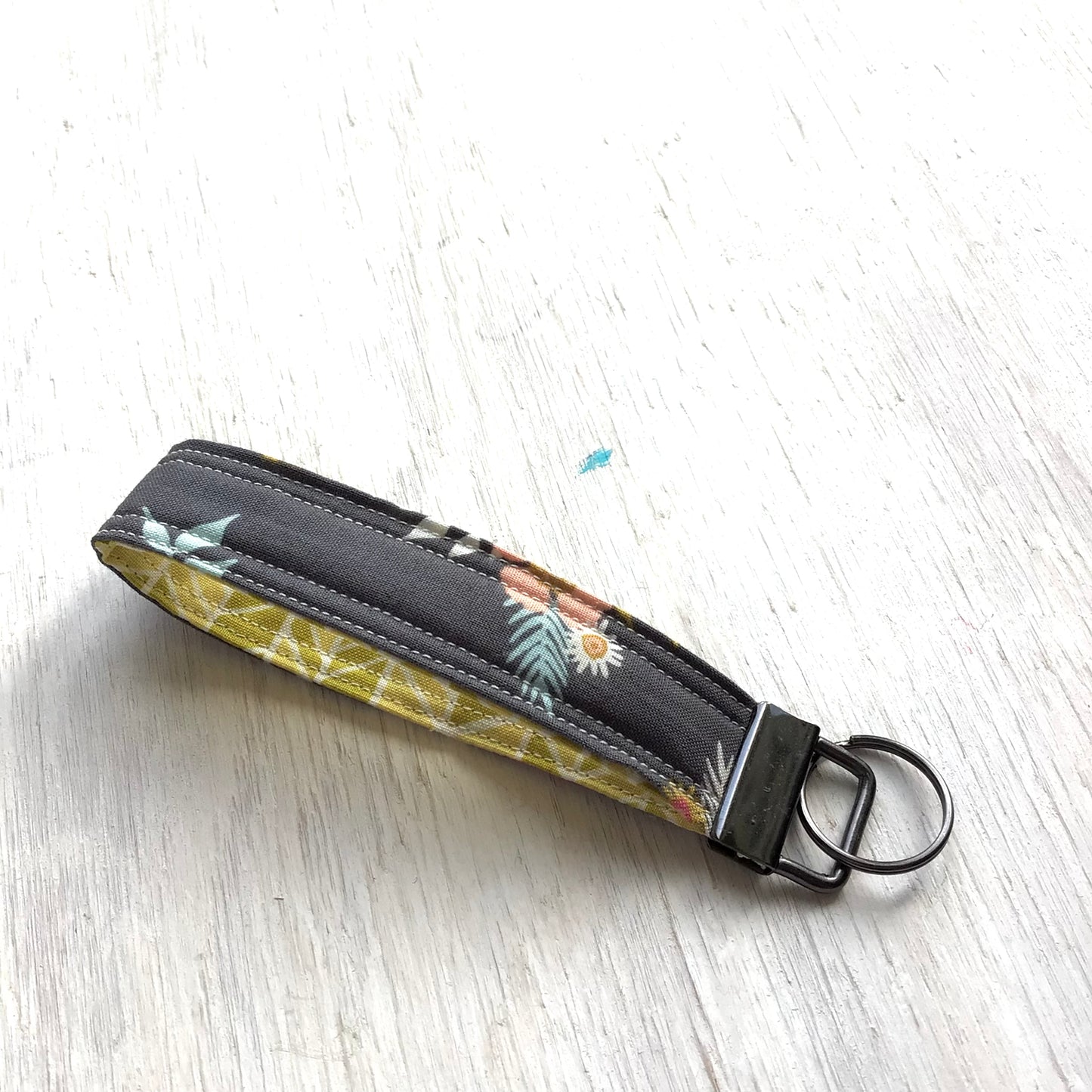 Key Fob - Modern Floral Fabric