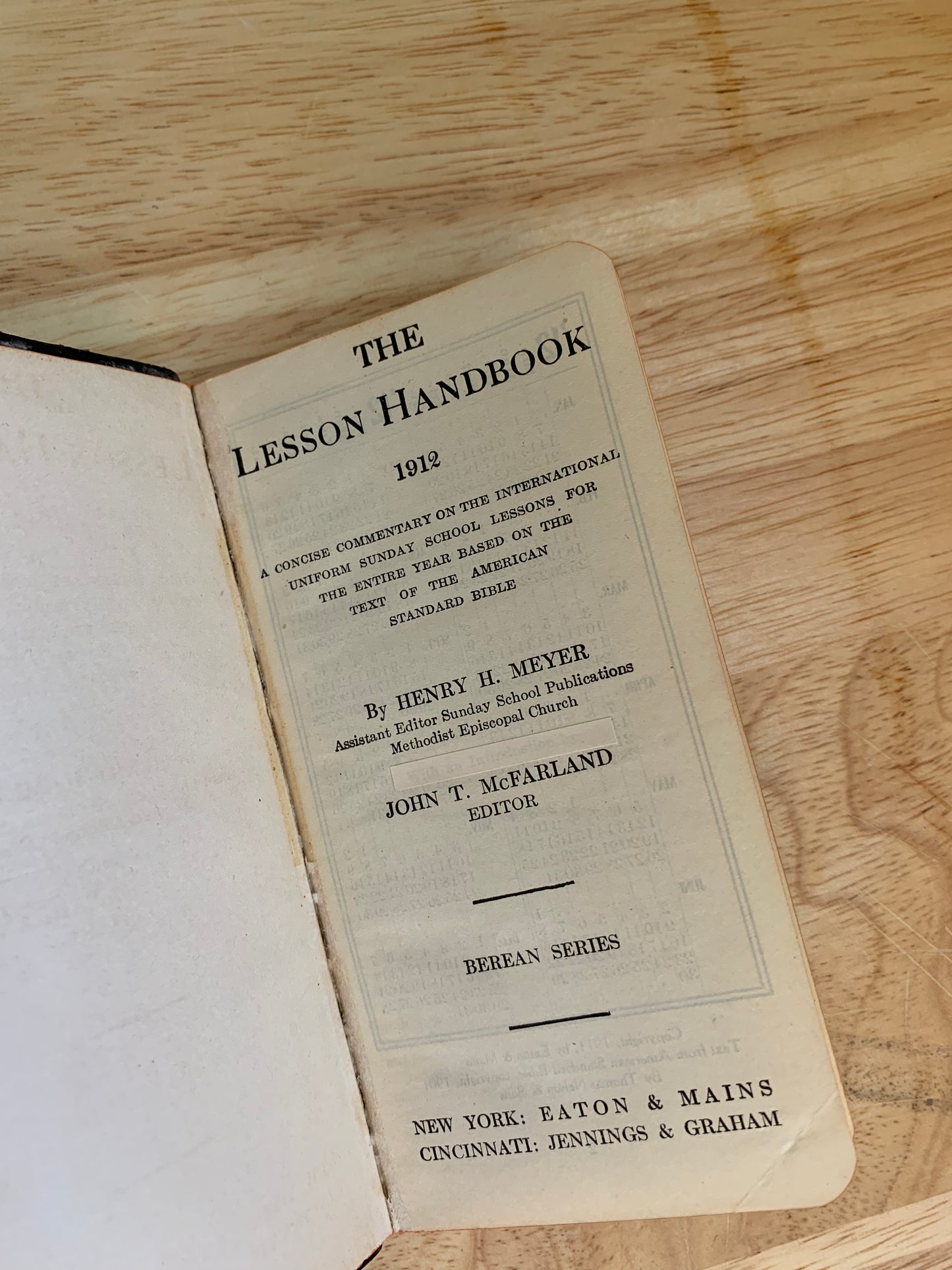 1912 The Methodist Lesson Handbook