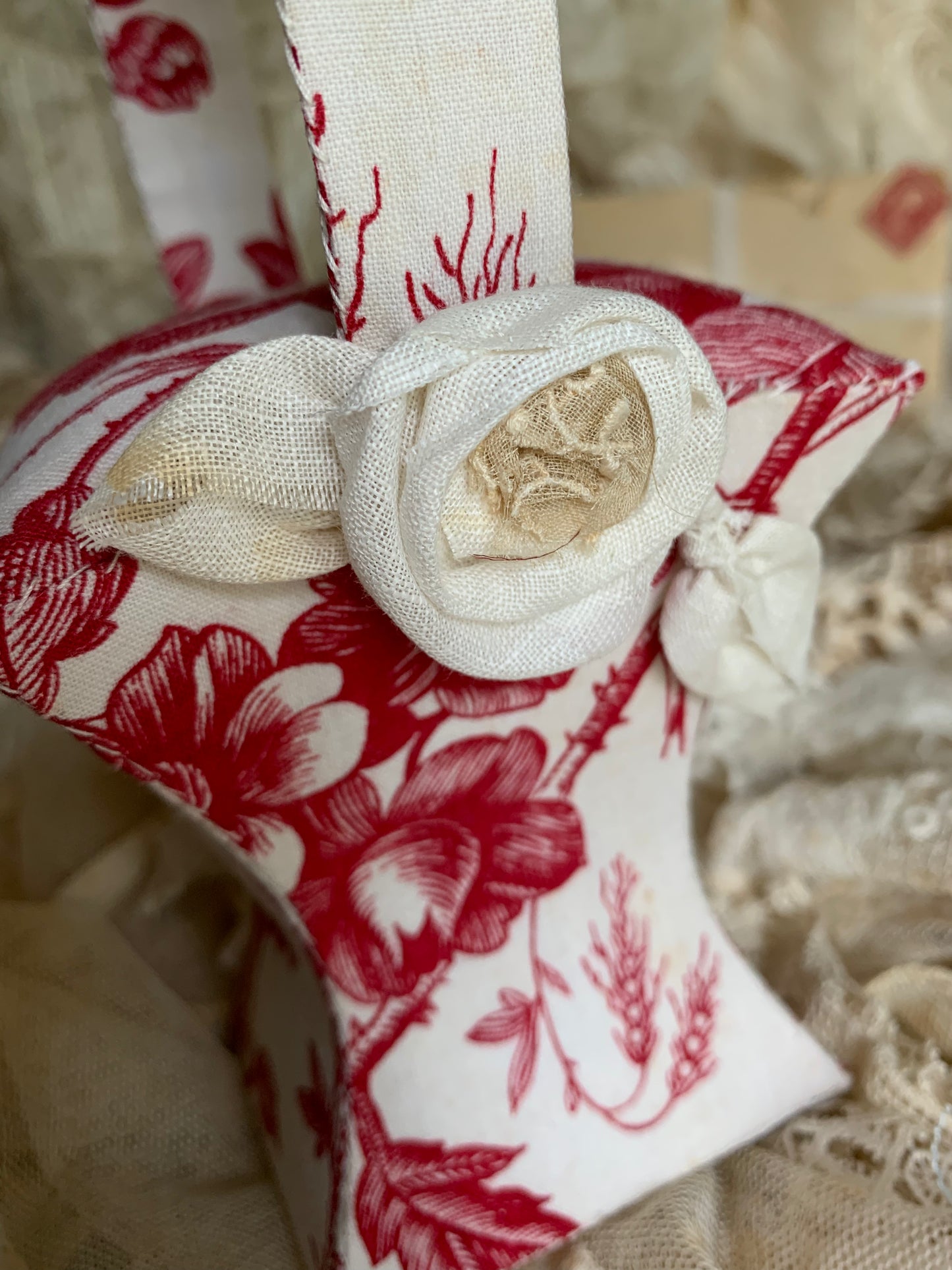 French Rose Basket Pincushion