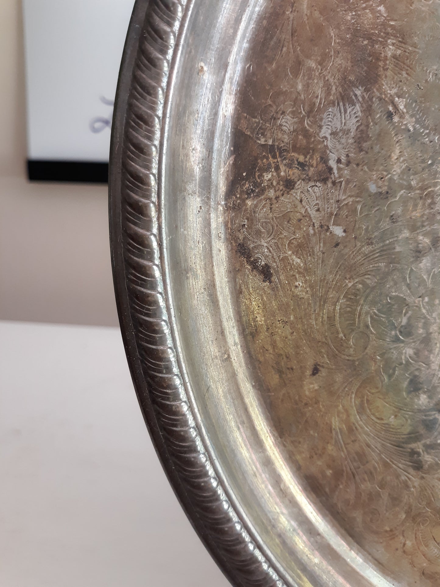 Large Vintage Silver Plate Tray / Platter
