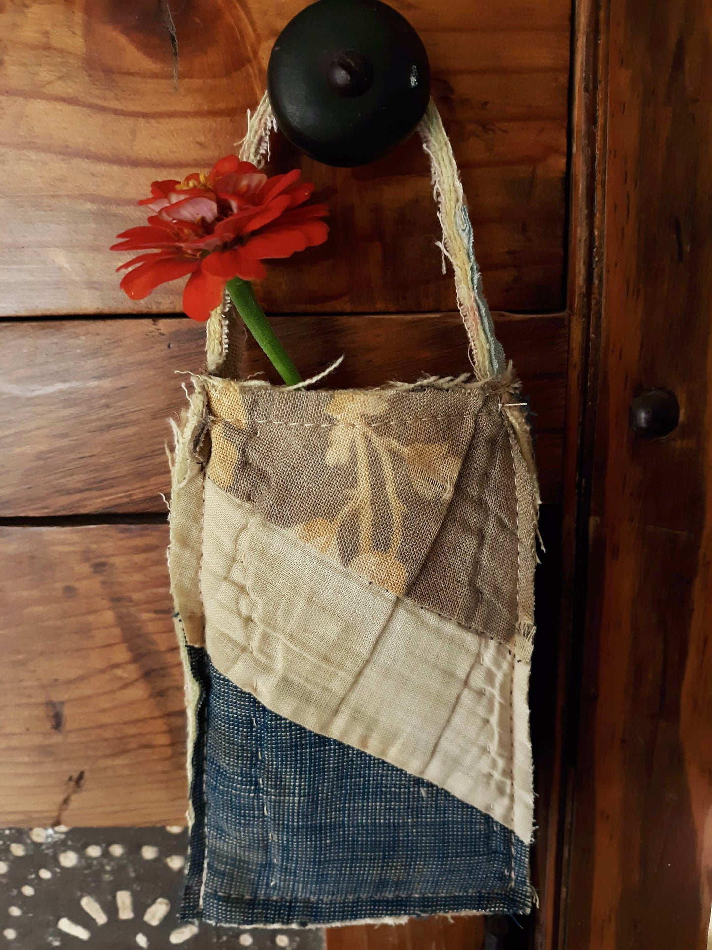 Antique Quilt Small Hanging Bag