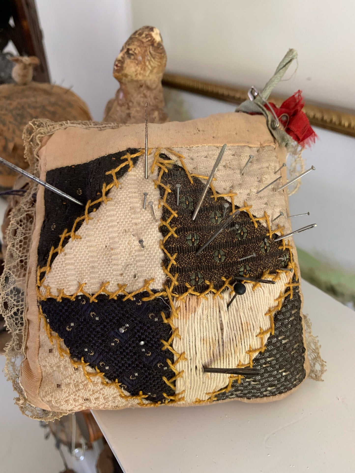 Crazy Quilt Pincushion