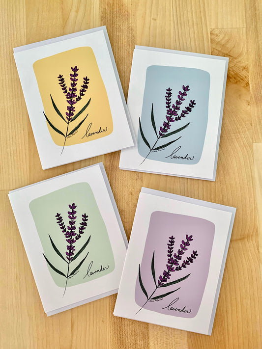 Lavender Retro Note Cards #1