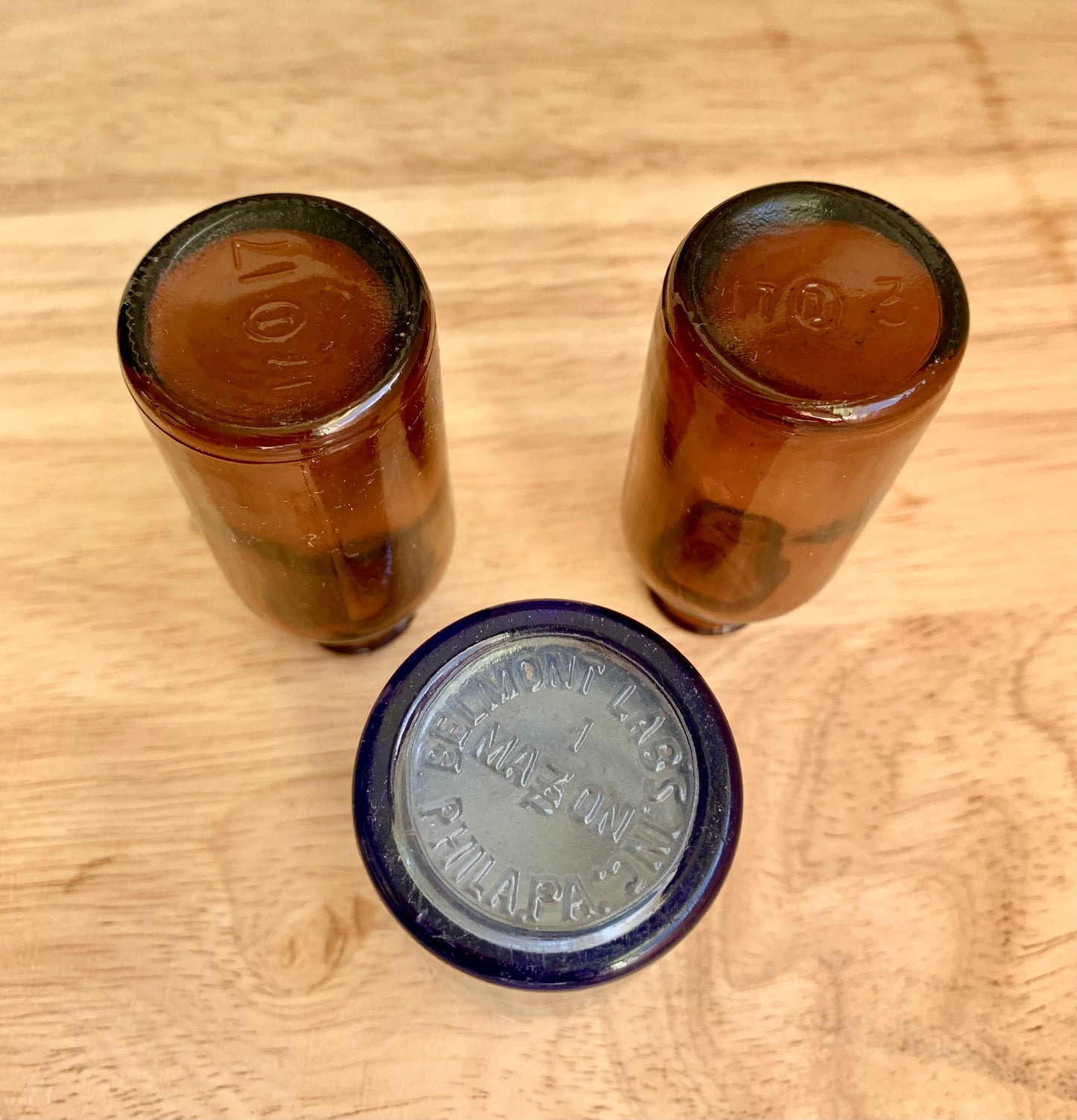 3 Vintage Glass Bottles