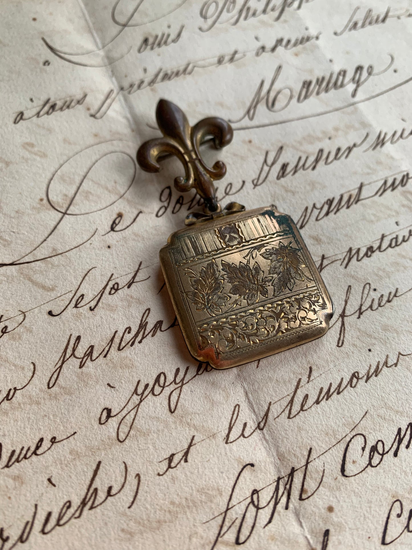 Toujours Et Pour Toujours - Fleur de Lis Brooch - Love Token