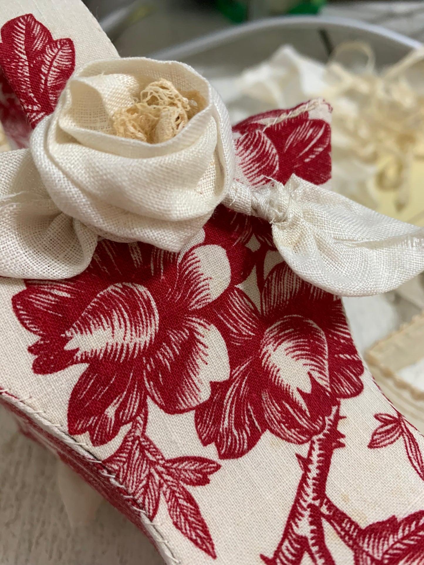 French Rose Basket Pincushion