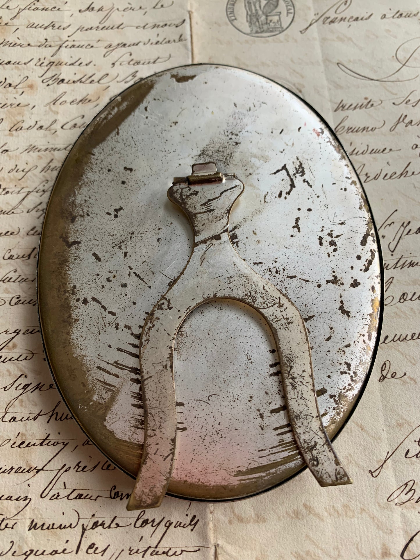 An Old Fashioned Love - Antique Convex Glass Love Token