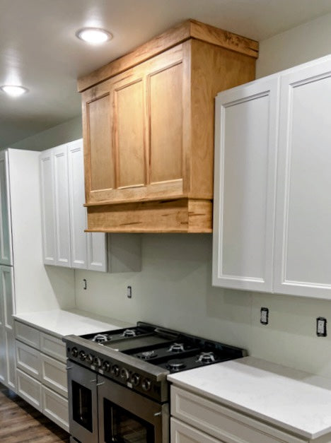 Custom Handcrafted Range Cover - Style: 3 Panel