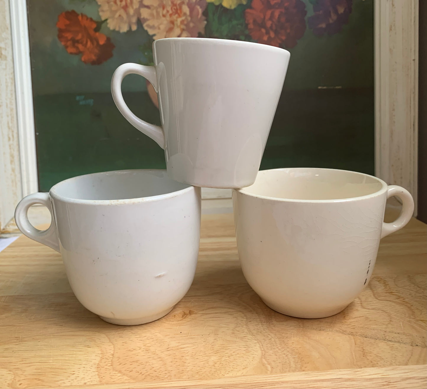 3 Vintage Coffee Cups / Mugs