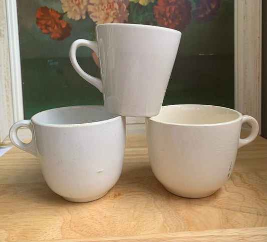 3 Vintage Coffee Cups / Mugs