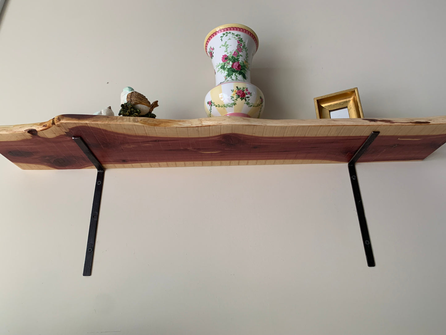 Live Edge Cedar Shelf, Locally Handcrafted - LOCAL PICKUP ONLY